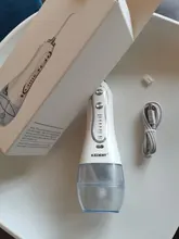 AZDENT-irrigador Dental eléctrico de agua, inalámbrico, portátil, recargable por USB, 5 modos, impermeable IPX7