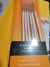 Juego de pinceles de punta fina, set de 6 pinceles #0, #00, #000 con pelo de nailon, para dibujo artístico