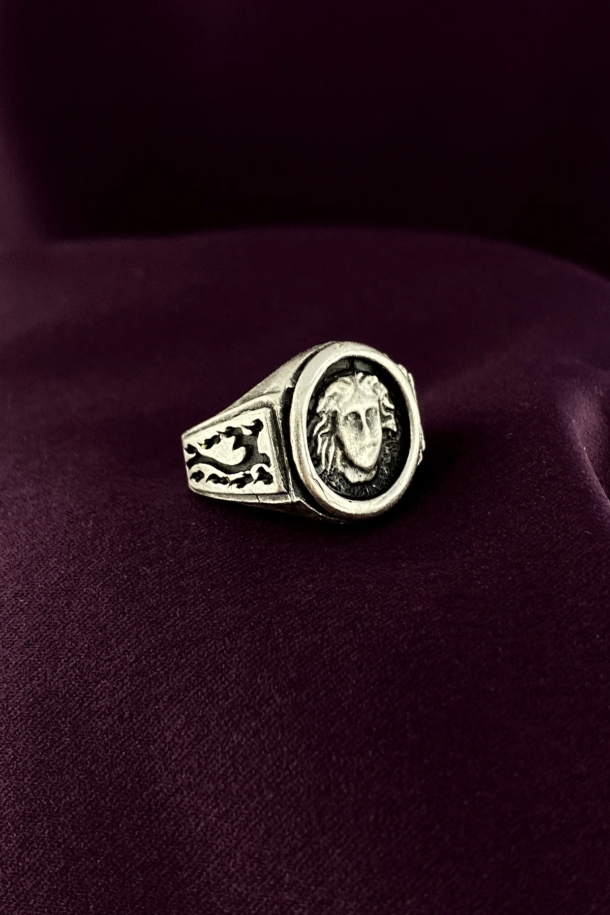 Gorgon Brother Medusa Model Antique Silver Plated Adjustable Sized Ring | Украшения и аксессуары
