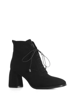 

İLVİ Championships Women's Heeled Boot Black Suede Crocodile