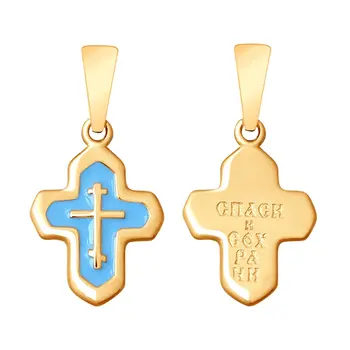 

Cross Sokolov of gilded silver with enamel, fashion jewelry, 925, women's/men's, male/female