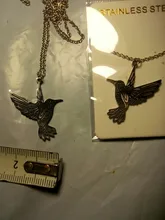 Jisensp Animal Simple collar de acero inoxidable collares de colibrí y colgantes cadena de clavícula tragar aves collar collares