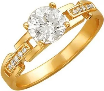 

Esthete ring with 11 cubic zirconia silver with gilding