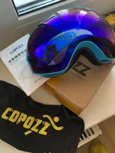 COPOZZ-Gafas de esquí de doble capa para hombre y mujer, máscara de esquí grande antiniebla, UV400, gafas de Snowboard, GOG-201 Pro