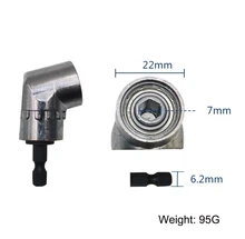 ZJCOSTOL-destornillador angular de 105 grados, adaptador de soporte de casquillo, brocas ajustables, destornillador de ángulo