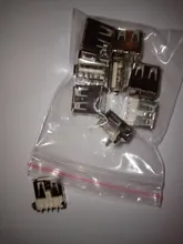 10 unids/lote USB 2,0 4Pin un tipo conector de enchufe hembra G54 2 pies de 90 grados para cargador de transmisión de datos