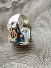 Anslow de joyería de moda de calidad superior Retro Oval grande anillo de dedo de cristal para las mujeres parejas de mujeres regalo de día de San Valentín LOW0041AR