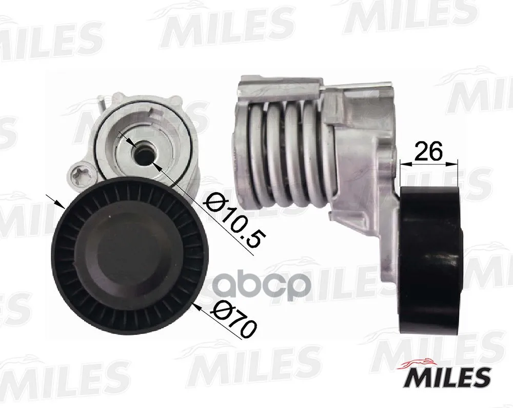 Натяжитель Ремня Приводного Seat Ibiza/Vw Polo/Skoda Fabia 1.2 Miles Ag00041 Miles арт. AG00041