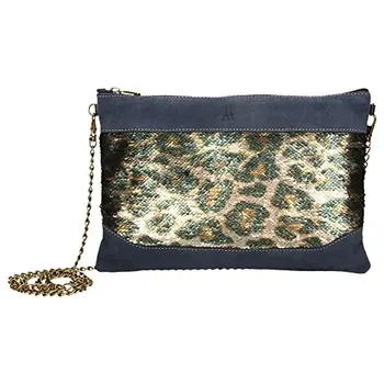 

Fancy shoulder bag, shoulder and hand handle, zipper closure, inner pocket, 28x19x2, Made in Spain (blue)