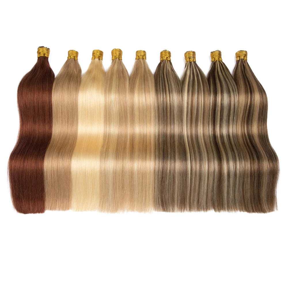 Straight Brazilian Remy I Tip Human Hair Extensions Pre Bonded Keratin Capsules Smoothing Fusion Human Hair 12-26inch 40/50g