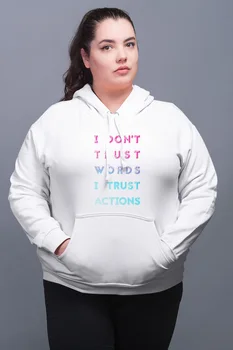 

Angemiel Wear İ Dont Trust World White Women 'S Hooded Sweatshirt