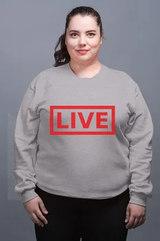 

Angemiel Wear Live Gray Female Sweatshirt