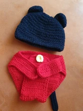 Accesorios de fotografía para recién nacido, gorro para niña y niño, gorra de punto de ganchillo, traje, ropa para recién nacido, accesorios para bebé