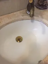 Drainer Basin Sink Bathroom Bagnolux Pop-Up-Button Round-Hole Easy-To-Clean Hotel Gold