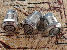 Switch Locking-Latching Momentary Self-Reset Push-Button Metal 16mm Blue 22mm 19mm Short-Pins