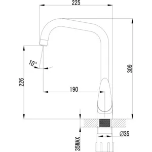 Смеситель для кухни Lemark Pramen(LM3355C