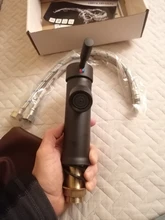 Basin Sink Faucet Mixers Mounted Deck Single-Hole-Tap Hot-Cold-Water-Tap Brass Bathroom