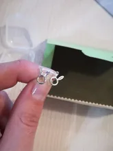 MloveAcc-pendiente de aro de conejo para niñas y adolescentes, Joyería de plata de ley auténtica sólido, moda, Animal hueco, regalo, 100%, 925