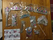 Conjunto de decoración de joyería de princesa, collar, pendientes, anillos, varita de juego de simulación para niñas, vestido, regalo de cumpleaños, juguete, 66 Uds.