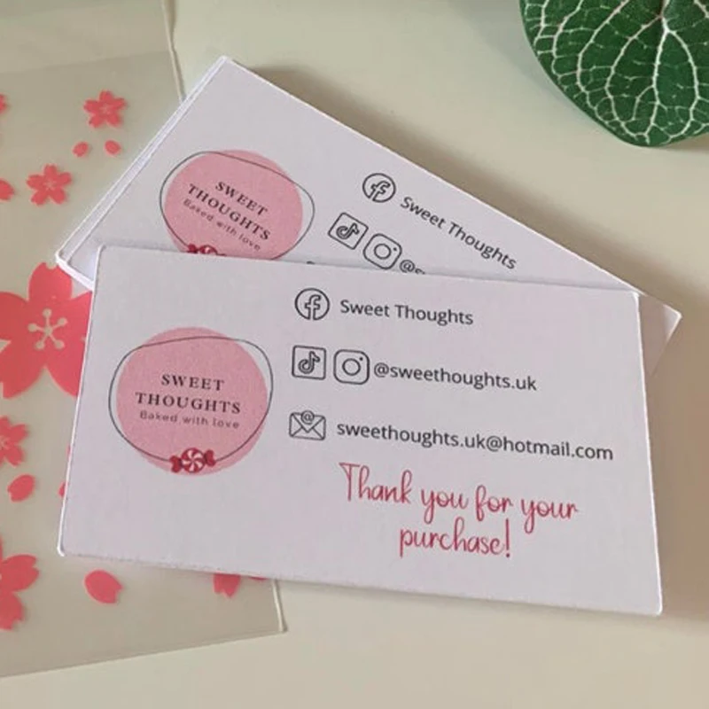 Thank You Cards business card Thank You For Your Order Gift decoration card Personalized Business Wedding invitation