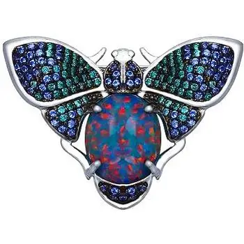 

Sokolov brooch with Opals and cubic zirconia