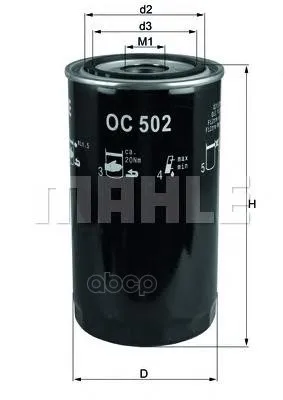 Фильтр Масляный Iveco Eurocargo Mahle/Knecht Oc502 Mahle/Knecht арт. OC502