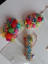 Juego de juguetes para pájaros, Set de 3 unidades por lote para trituradora de loros, jaula colgante variada de forrajeo, estante para masticar pájaros, juguetes para mascotas, juguete para loros molares