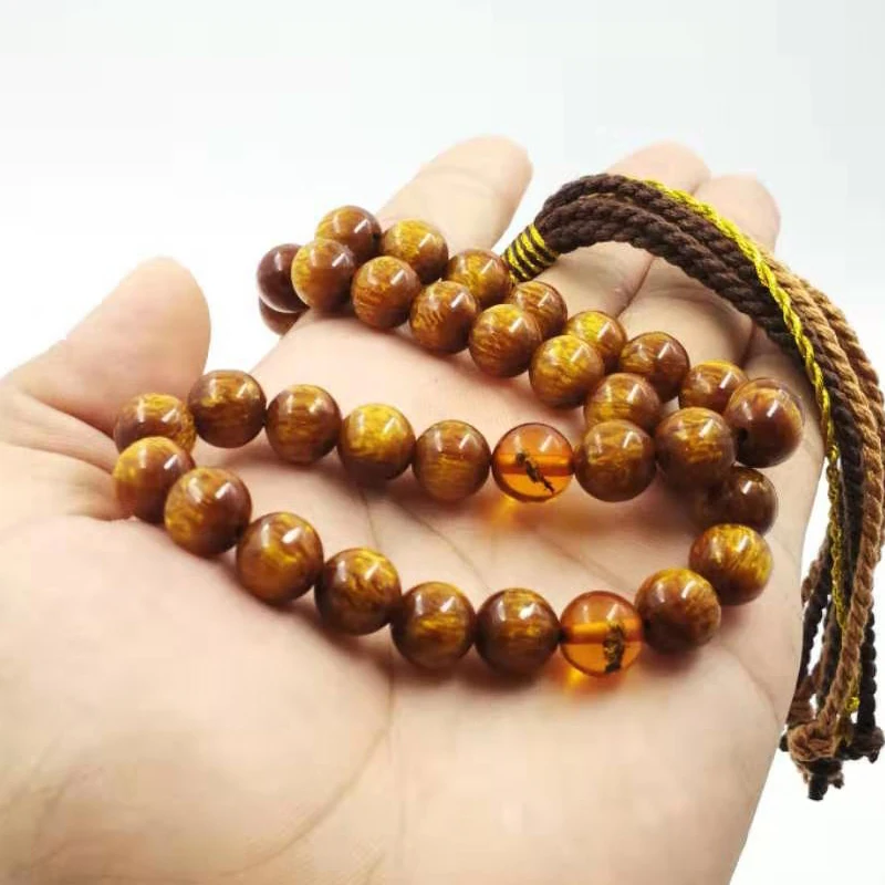 Мусульманская Мужская Смола Tasbih 33 66 99 бусины с насекомыми Турция Королевский кисточки ручной работы дизайн Misbaha мусульманские четки