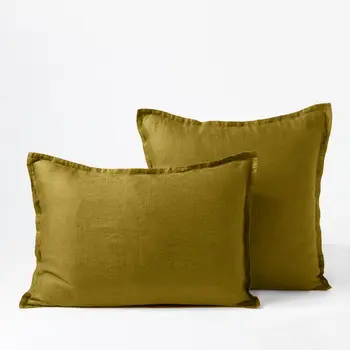 

Pillow case linen yellow saffron