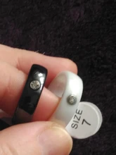 Anillo de cerámica de color blanco y negro para mujer, sortija grande de cristal para boda, ancho de 6mm, talla 6-10, regalo para hombre