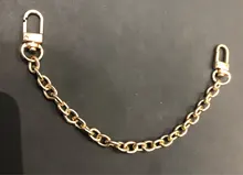 Cadena corta de 25cm y 30cm de oro para hacer Charms, decoración de moda, 8mm