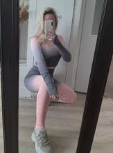 Ropa Deportiva ombré para mujer, conjunto de Yoga sin costuras, ropa de entrenamiento, conjunto deportivo para gimnasio