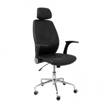 

239DBSPNEC black similskin strikes chair with headboard PIQUERAS and CRESPO