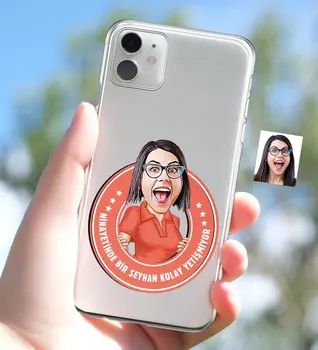 

Personalized Women 'S Easy Grow Caricature of iPhone 11 Thin Transparent Silicone Phone Kapağı-3