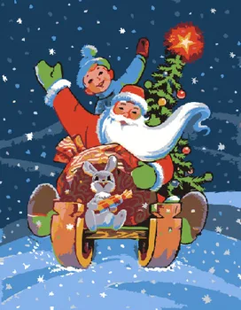 

Painting by Numbers ex 5722 Santa Claus on sleigh 30*40