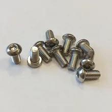 Screw Button-Head Allen Bolt Hex-Socket Stainless-Steel Black Round M8 M2.5 M3 M4 M5 M6