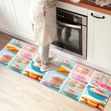Else синий розовый чашки пирожные сладости лоскутное 3d принт Нескользящая микрофибра кухня счетчик современный декоративный моющийся коврик