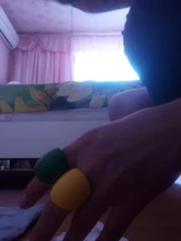 FishSheep Punk geométrico grande de resina anillos para las mujeres de gran colorido redondo acrílico brillo anillo de dedo de moda femenina joyería de fiesta