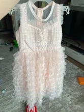 Vestido de verano para niñas, ropa con diseño de funda y volantes de encaje, para fiesta de cumpleaños de 3 a 8 años, 2020