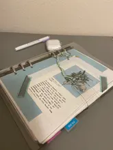 Yiwi-Agenda transparente de PVC con purpurina, suministros de oficina para agenda, hojas sueltas, planificador, Clip, A5, A6, A7