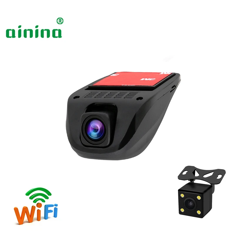 Скрытый Автомобильный видеорегистратор Ainina с Wi Fi и управлением через приложение