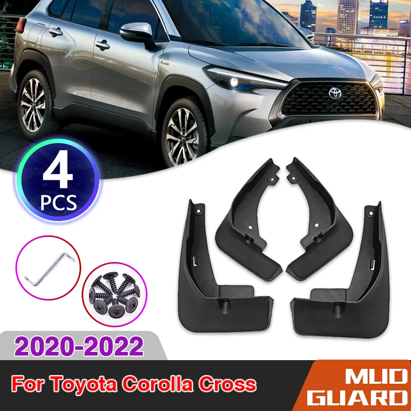 

Auto Mudguards For Toyota Corolla Cross 2020~2022 Mudflap Fender Front Rear Mud Splash Guards Flaps Car Accessories 4 Pcs 2021