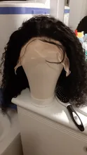 Cynosure-pelucas de cabello humano con encaje frontal para mujeres negras, Remy, rizado, brasileño, prearrancado, cierre de encaje, 13x4/13x6