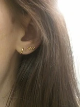 ROXI 3 unids/set 2/3/4mm Mini pendientes redondos de tuerca para mujeres y niñas pendientes inusuales Piercing 925 Plata de Ley joyería de boda