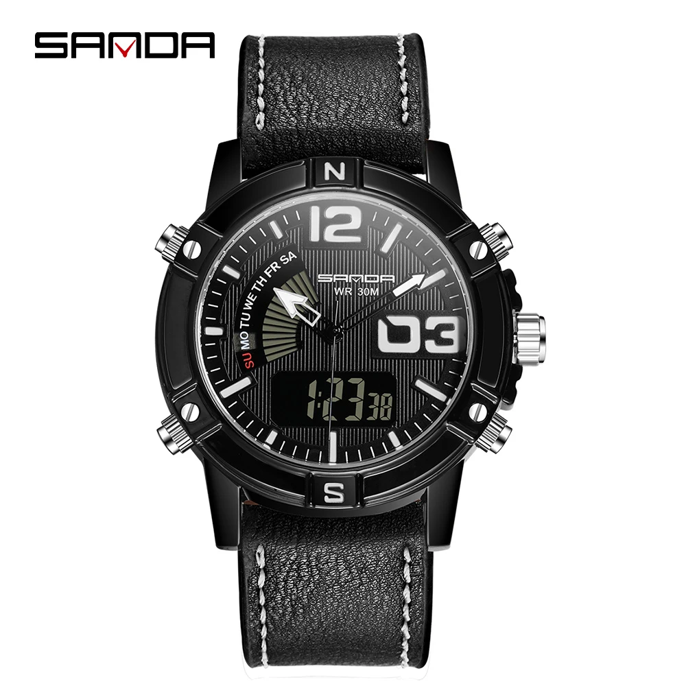 

SANDA Fashionble Watch Luxury Men Luminous Wrist Watches New Waterproof Electronic Watch Multi-Function Outdoor Sports Watches