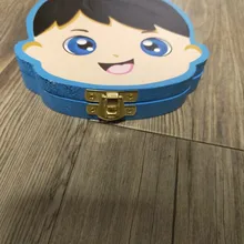 Caja de madera para dientes de bebé, organizador umbilical para los dientes de la leche en inglés/español/portugués, caja de recuerdo para niños y niñas