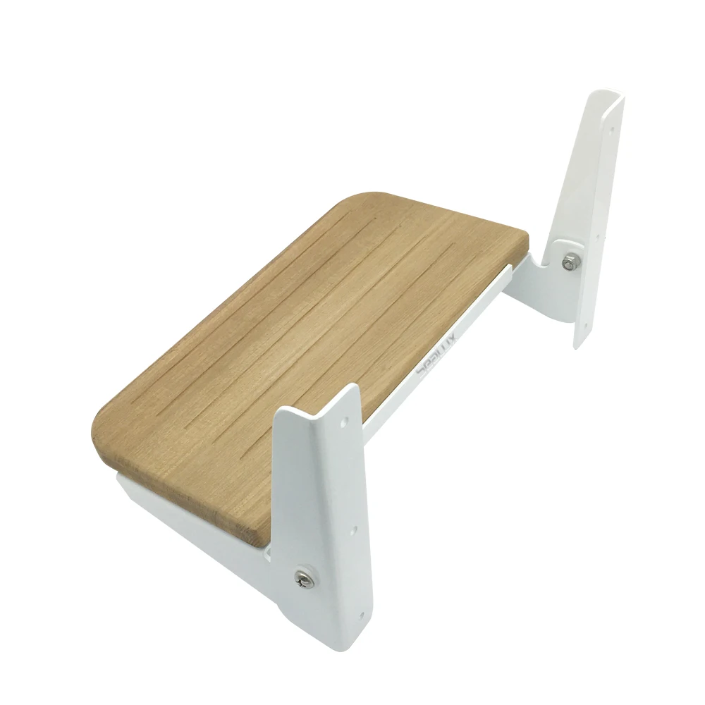 Fold up footrest with Teak and Aluminuim Hardware Boat Accessories Marine use Beautiful finish