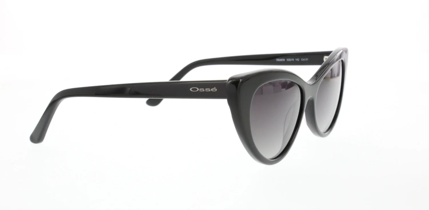 

Women's sunglasses os 2839a 01 butterfly bone black organic butterfly cat eye 53-16-142 osse