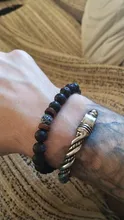 Pulsera de madera de Lava de piedra volcánica para hombre y mujer, pulsera de cuentas de 8mm, cadena para la muñeca de Buda tibetano, pulseras de regalo de joyería