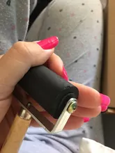 Rodillo de goma con mango de madera, herramienta de estampado de tinta artística, accesorios hechos a mano, práctico, 6cm